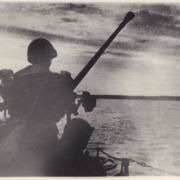 Онежская военная флотилия на подходе к Петрозаводску. Июнь 1944 г.